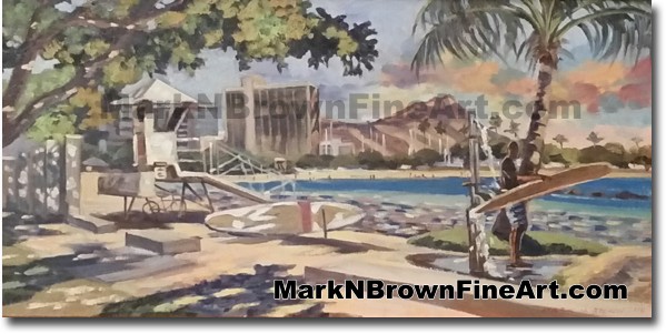 Ala Moana - Jan 2016 - Hawaii Fine Art by Hawaii Artist Mark N. Brown