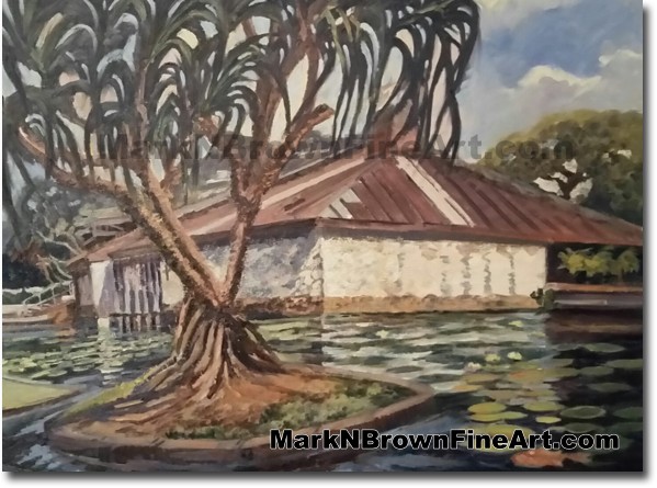 Punahou Chapel - Jan 2016 - Hawaii Fine Art by Hawaii Artist Mark N. Brown