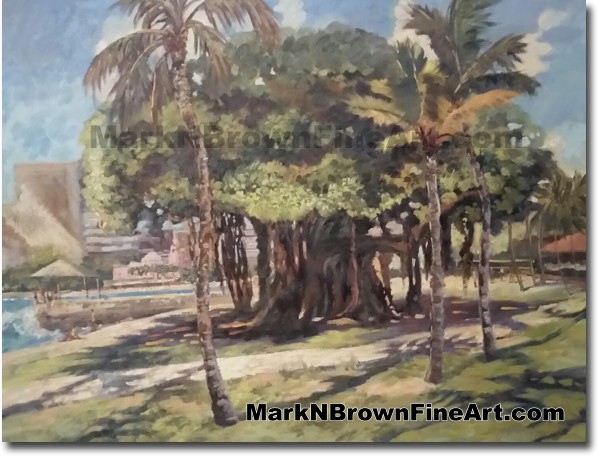 Queens Beach - Jan 2016 - Hawaii Fine Art by Hawaii Artist Mark N. Brown