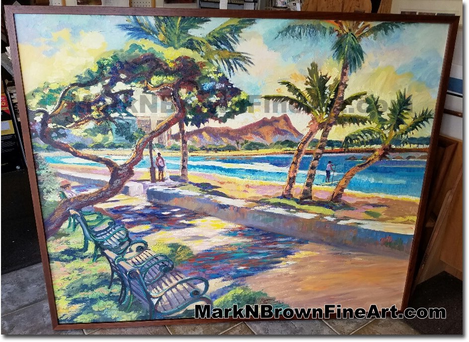 Ala Moana Sunrise 2017 - Hawaii Fine Art by Hawaii Artist Mark N. Brown