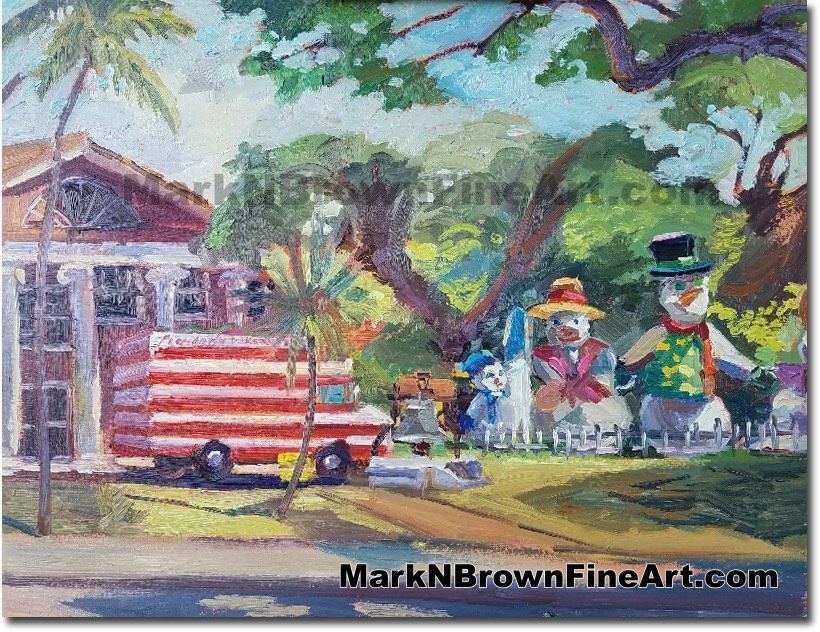 Christmas Honolulu Hale 2017 - Hawaii Fine Art by Hawaii Artist Mark N. Bro