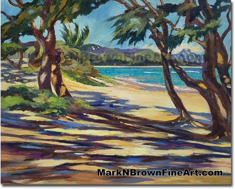 Kalama Beach 2017 - Hawaii Fine Art by Hawaii Artist Mark N. Brown