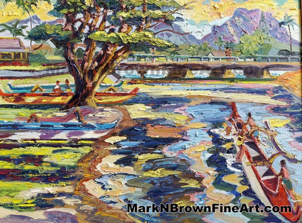 Canoes Of Kailua Hawaii Fine Art By Hawaii Artist Mark N Brown January 2021