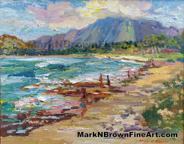 Kalama Beach Hawaii Fine Art By Hawaii Artist Mark N Brown January 2021