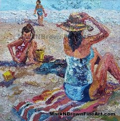 Ohana Of Three - Hawaii Fine Art By Hawaii Artist Mark N Brown