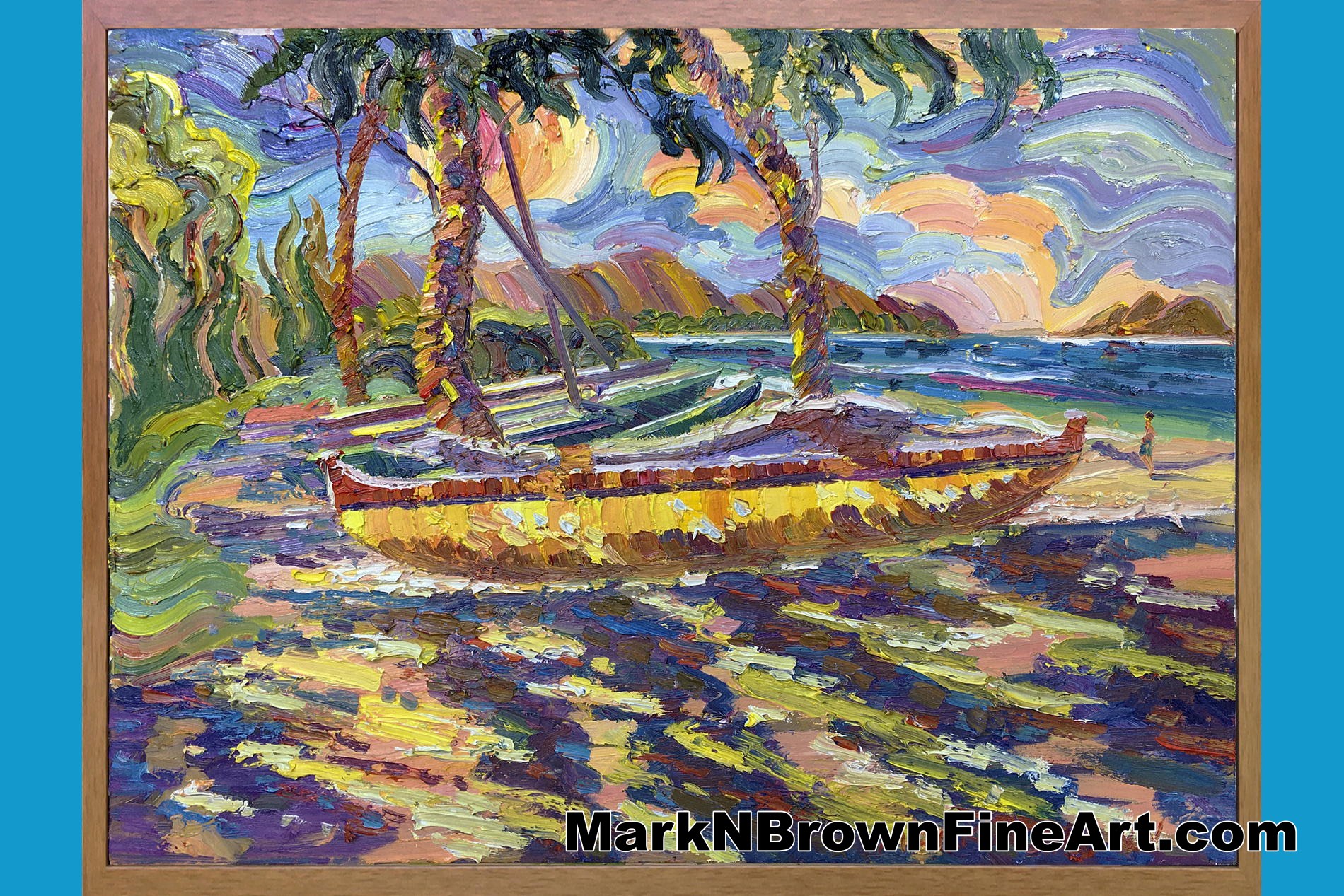 Waimanalo Canoe Hawaii Fine Art By Hawaii Artist Mark N Brown January 2022