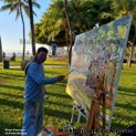 Mark N Brown Plein Air Live Art Painting Fine Art In Waikiki Honolulu 1 2