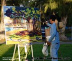 Mark N Brown Plein Air Live Art Painting Fine Art In Waikiki Honolulu 2 01
