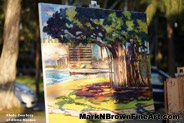 Mark N Brown Plein Air Live Art Painting Fine Art In Waikiki Honolulu 2 04