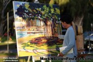 Mark N Brown Plein Air Live Art Painting Fine Art In Waikiki Honolulu 2 11