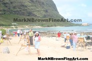 Finding inspiration at the beach at Hawaii artist Mark Brown's Plein Air Painting Art Class Workshop