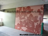 Lovely Hawaii floral patterns and calming colors put together by Hawaii wall mural artist Mark N. Brown