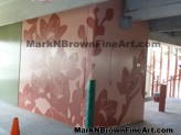 Hosoi Floral Mural created by Mark N Brown, wall mural and Hawaii Plein Air artist