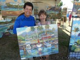 Hawaii Artist Mark N. Brown at the Haleiwa Arts Festival 2014