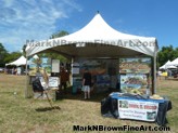 Hawaii Plein Air artist Mark N. Brown showcased his artwork at the Haleiwa Arts Festival 2014