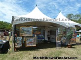 Mark N Brown's Hawaii art booth at the Haleiwa Arts Festival 2014