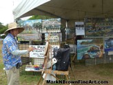 Hawaii Plein Air artist Mark N. Brown works on his next artwork