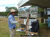 Hawaiian artist Mark N. Brown at the Haleiwa Arts Festival 2014