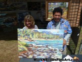 Mark N. Brown showcases some of his Hawaii Plein Air artworks for sale