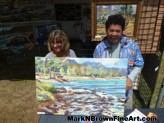 Mark N. Brown showcases some of his Hawaii Plein Air artworks for sale