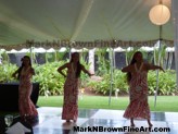 Hula dancers perform during a wedding