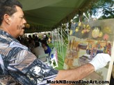 Mark N. Brown captures the sights and sounds of this lovely wedding on-site as he completes his Plein Air artwork
