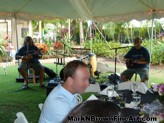 Musicians serenade the crowd during a wedding