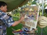 Hawaii Artist and Painter Mark Brown Live on site during a Wedding