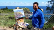Mark N Brown's latest Plein Air art is inspired by the great views at Kilauea Lighthouse