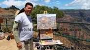 Hawaii artist Mark N Brown at Waimea Canyon, Kauai