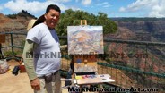 Hawaii artist Mark N Brown at Waimea Canyon, Kauai