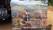 Kauai's Waimea Canyon as captured by Hawaii's premier Plein Air artist Mark N Brown