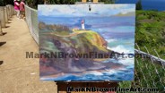 Kilauea Lighthouse as seen in the eyes of Plein Air artist Mark N Brown