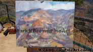 Waimea Canyon on Hawaii artist Mark N Brown's canvas