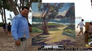 Hawaii artist Mark N Brown had a recent paint out with Punahou school students and he event donated one of his artworks!