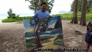Mark N Brown had a great time painting with Punahou School student and he event donated this artwork!