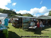 Lanikai Craft Fair Hawaii Artist Mark N Brown Plein Air Fine Art 09