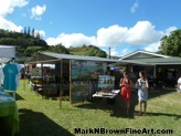 Lanikai Craft Fair Hawaii Artist Mark N Brown Plein Air Fine Art 10