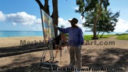 Hawaii Artist Mark N Brown Hawaiian Plein Air Fine Art Painting Honolulu Nov Dec 2014 Photos 12