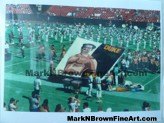 15' x15' portraits for Nationally televised halftime show for 1988 Hula Bowl 02 - Honolulu, Hawaii Mural