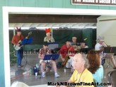 Band entertains the crowds during breakfast at the Lanikai Woes Day Parade