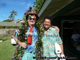 Plein Air artist Mark N. Brown with Lanikai resident Lee Bell