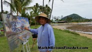 Hawaii Artist Mark N Brown Hawaiian Plein Air Fine Art Painting Honolulu January 2015 Photos 12