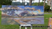Hawaii Artist Mark N Brown Hawaiian Plein Air Fine Art Painting Honolulu January 2015 Photos 13