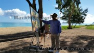Hawaii Artist Mark N Brown Hawaiian Plein Air Fine Art Painting Honolulu January 2015 Photos 14