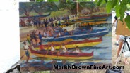 Hawaii Artist Mark N Brown Hawaiian Plein Air Fine Art Painting Honolulu January 2015 Photos 24