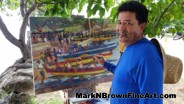 Hawaii Artist Mark N Brown Hawaiian Plein Air Fine Art Painting Honolulu January 2015 Photos 25