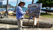 Hawaii Artist Mark N Brown Hawaiian Plein Air Fine Art Painting Honolulu January 2015 Photos 28