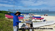 Hawaii Artist Mark N Brown Hawaiian Plein Air Fine Art Painting Honolulu January 2015 Photos 31