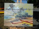 Keehi Beach Canoes In Progress<br>Keehi Beach canoes artwork in progress